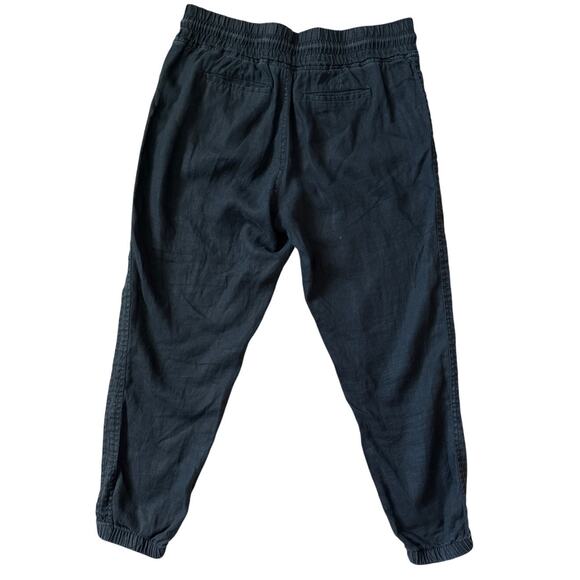 Athleta Cabo Linen Elastic Waist Drawstring Jogger Pants Black Size 10 - Picture 5 of 10